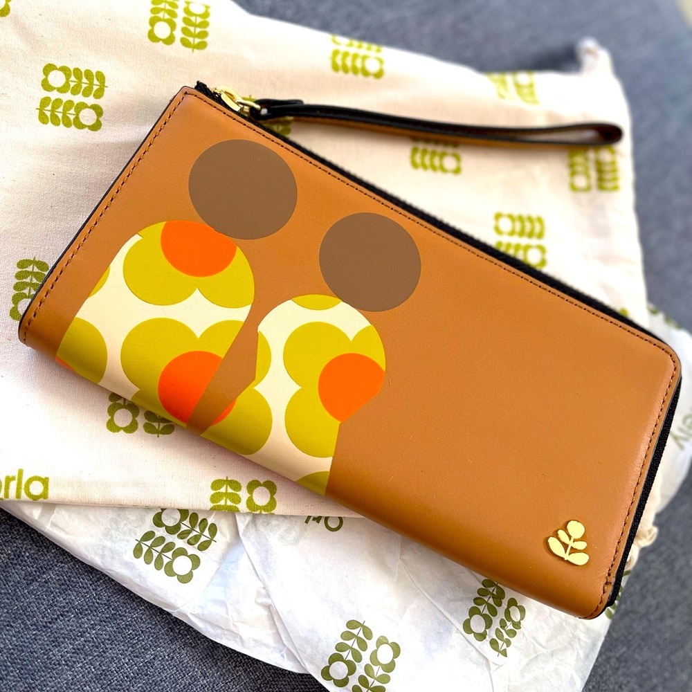 ORLA KIELY Leather Continental Zip Wallet